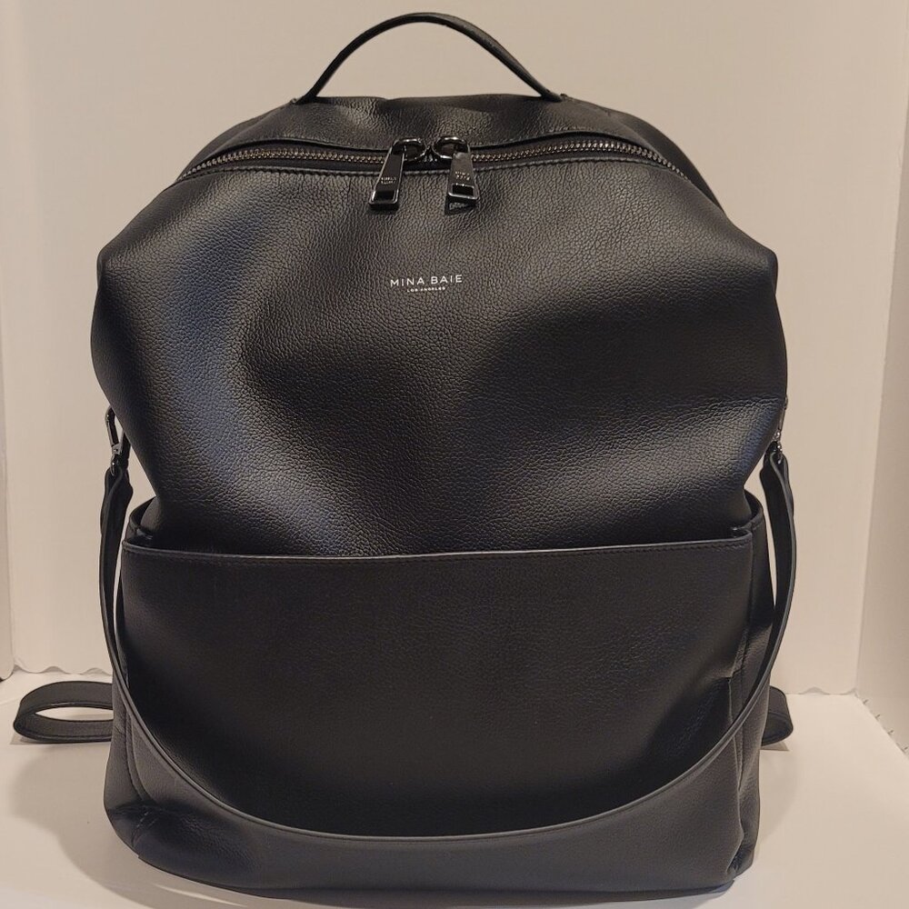 Mina Baie Backpack - Stevie Full - vegan, black w/gunmetal hardware